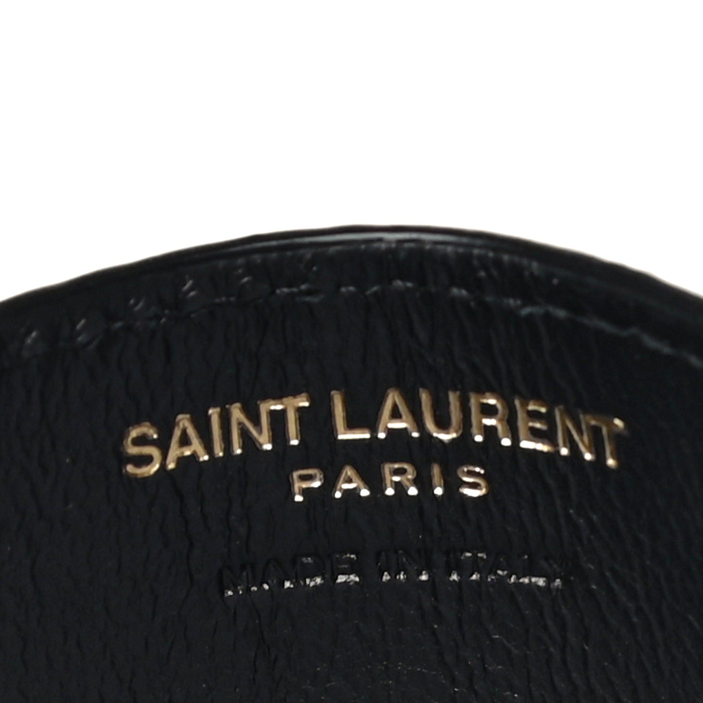 Calfskin Crocodile Embossed Monogram Tiny Cassandra Credit Card Case Black