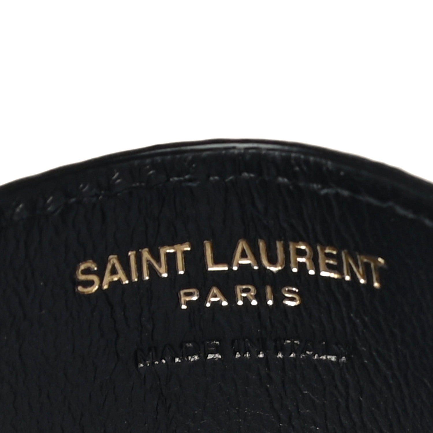 Saint Laurent Calfskin Crocodile Embossed Monogram Tiny Cassandra Credit Card Case Black 7 of 11