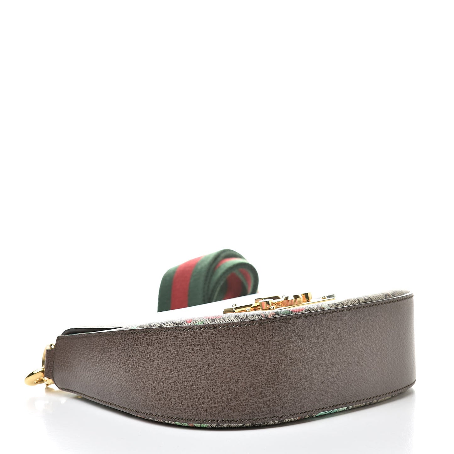 GG Supreme Monogram Tian Web Medium Padlock Messenger Shoulder Bag Beige Multicolor New Acero