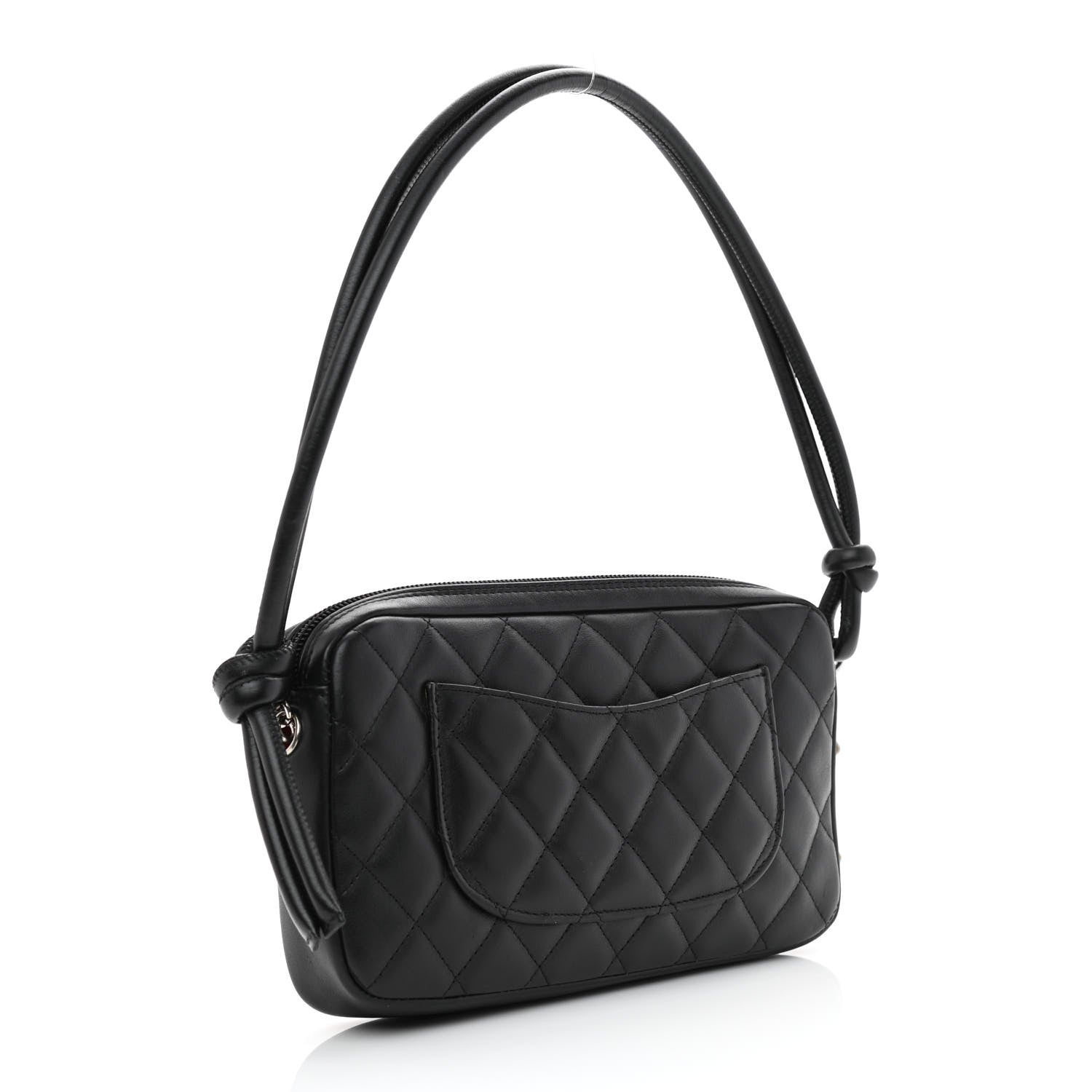 Chanel Calfskin Quilted Cambon Pochette Black White 3 of 11