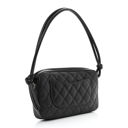 Chanel Calfskin Quilted Cambon Pochette Black White 3 of 11