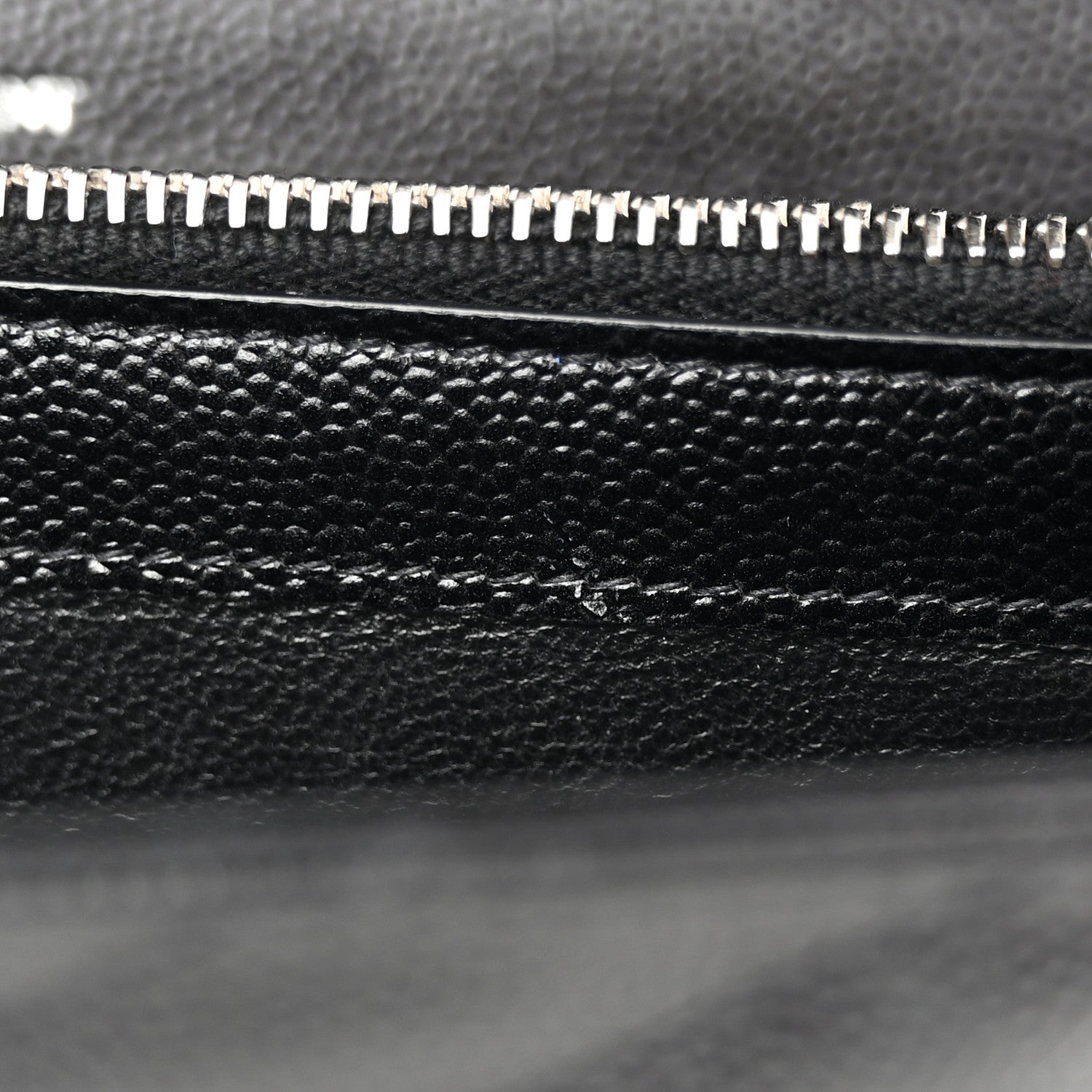 Saint Laurent Grain De Poudre Matelasse Chevron Monogram Chain Wallet Black 13 of 13