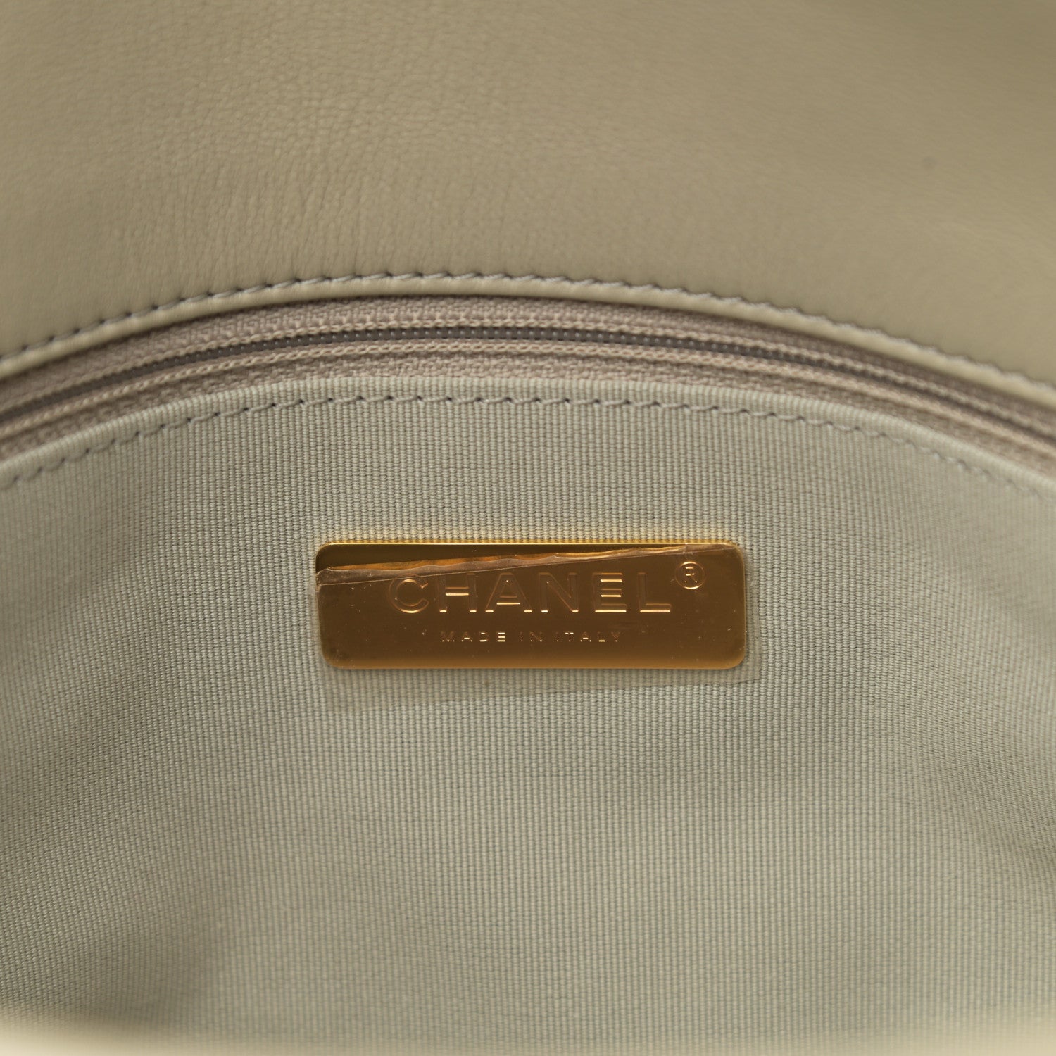 Chanel Lambskin Quilted Medium Chanel 19 Flap Grey 6 of 11