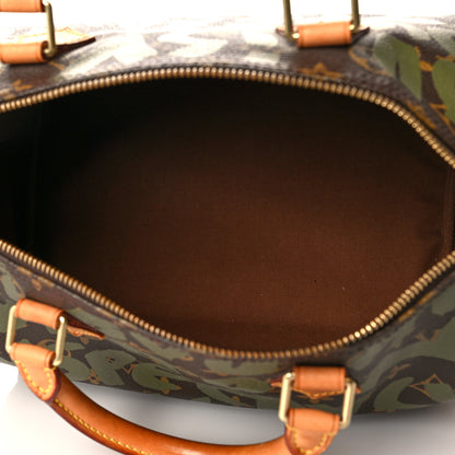 Louis Vuitton Monogram Graffiti Speedy 30 Kaki 5 of 16
