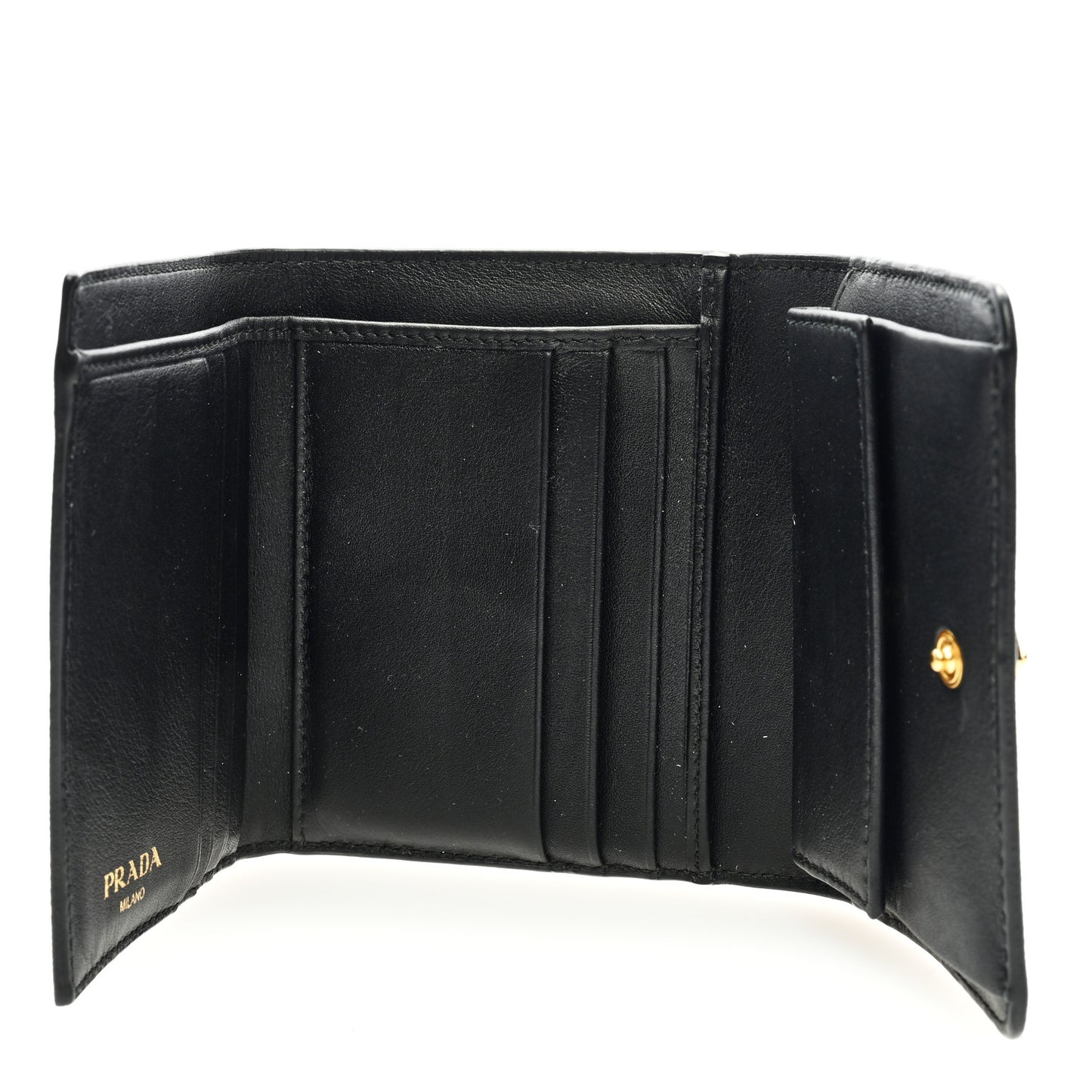 Vitello Move Tri-Fold Compact Wallet Black