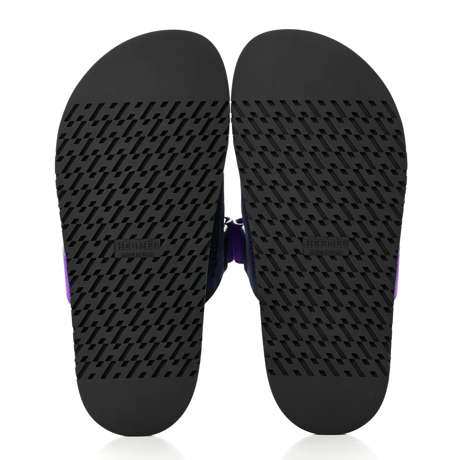 Hermes Suede Goatskin Womens Chypre Sandals 36.5 Marine Violet Majorette 5 of 9