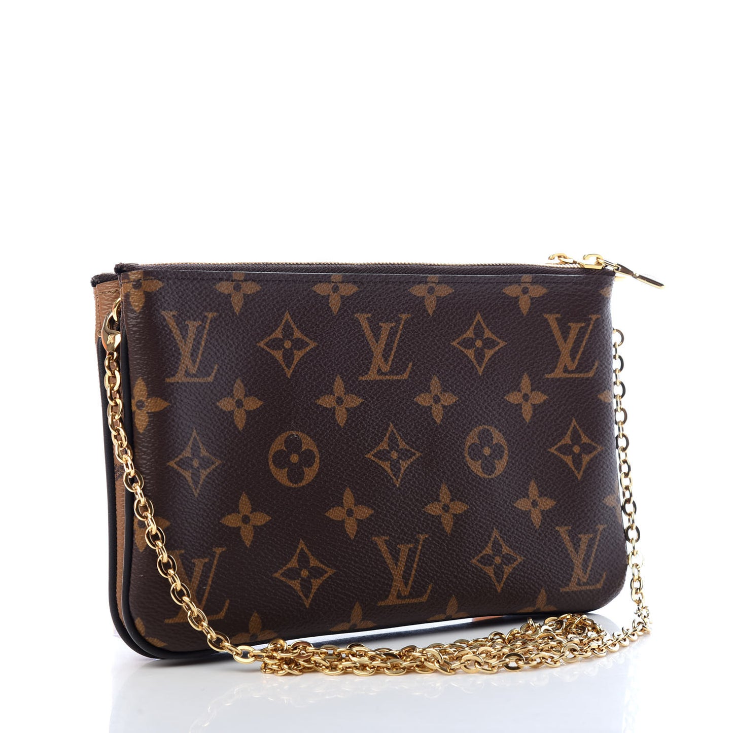 Reverse Monogram Giant Double Zip Pochette