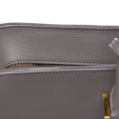 Saint Laurent Smooth Calfskin Medium Monogram Cabas Fog 10 of 17