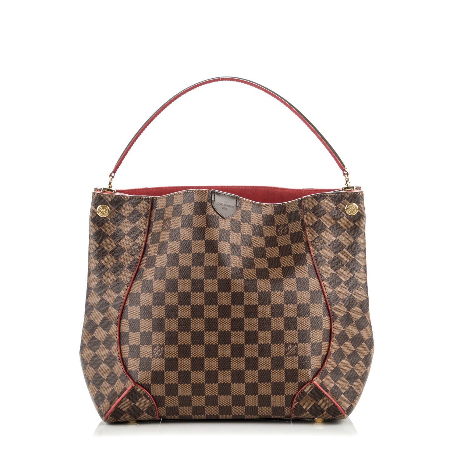 Louis Vuitton Damier Ebene Caissa Hobo Cherry 1 of 7