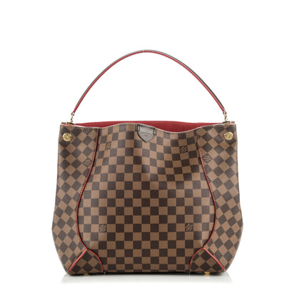 Louis Vuitton Damier Ebene Caissa Hobo Cherry 1 of 7