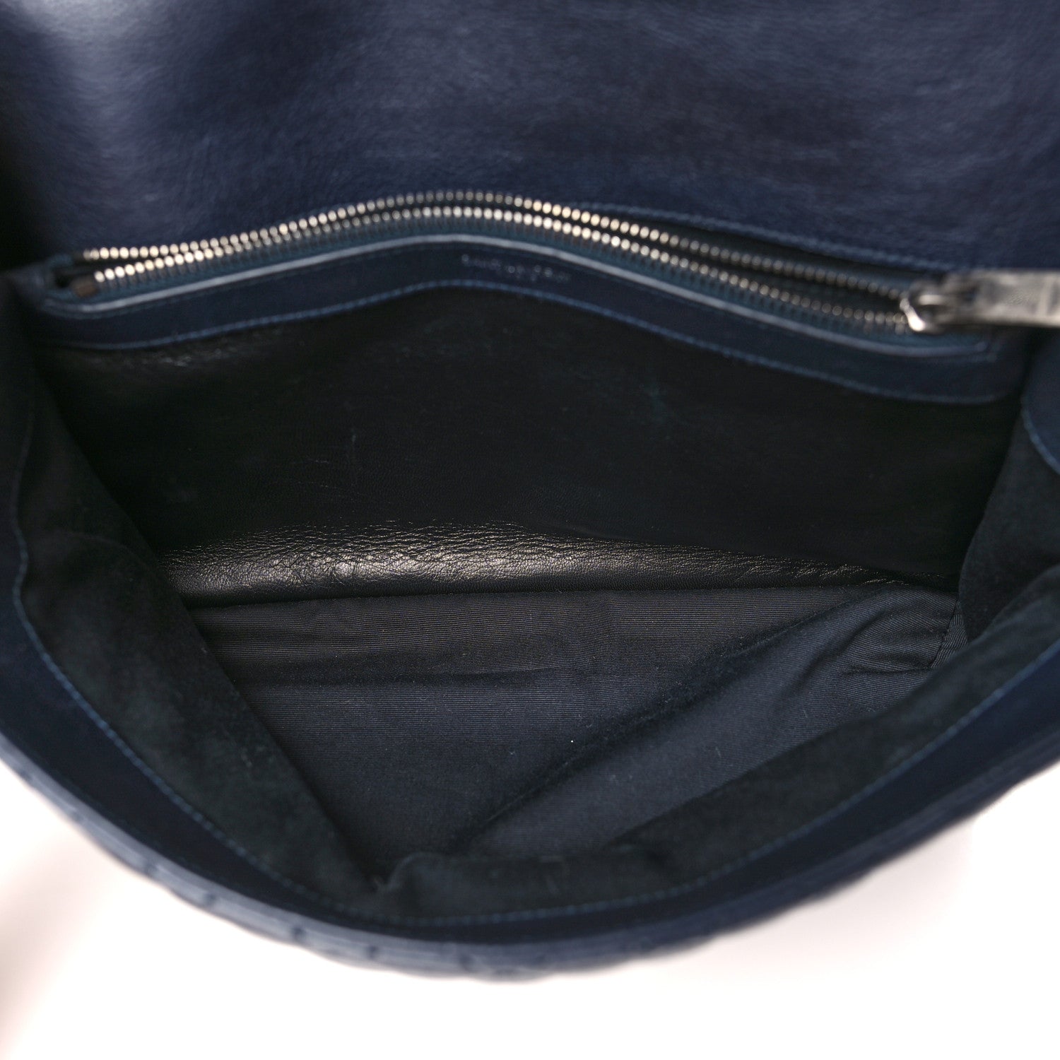 Saint Laurent Calfskin Mixed Matelasse Triquilt Large Monogram Satchel Deep Marine 4 of 10