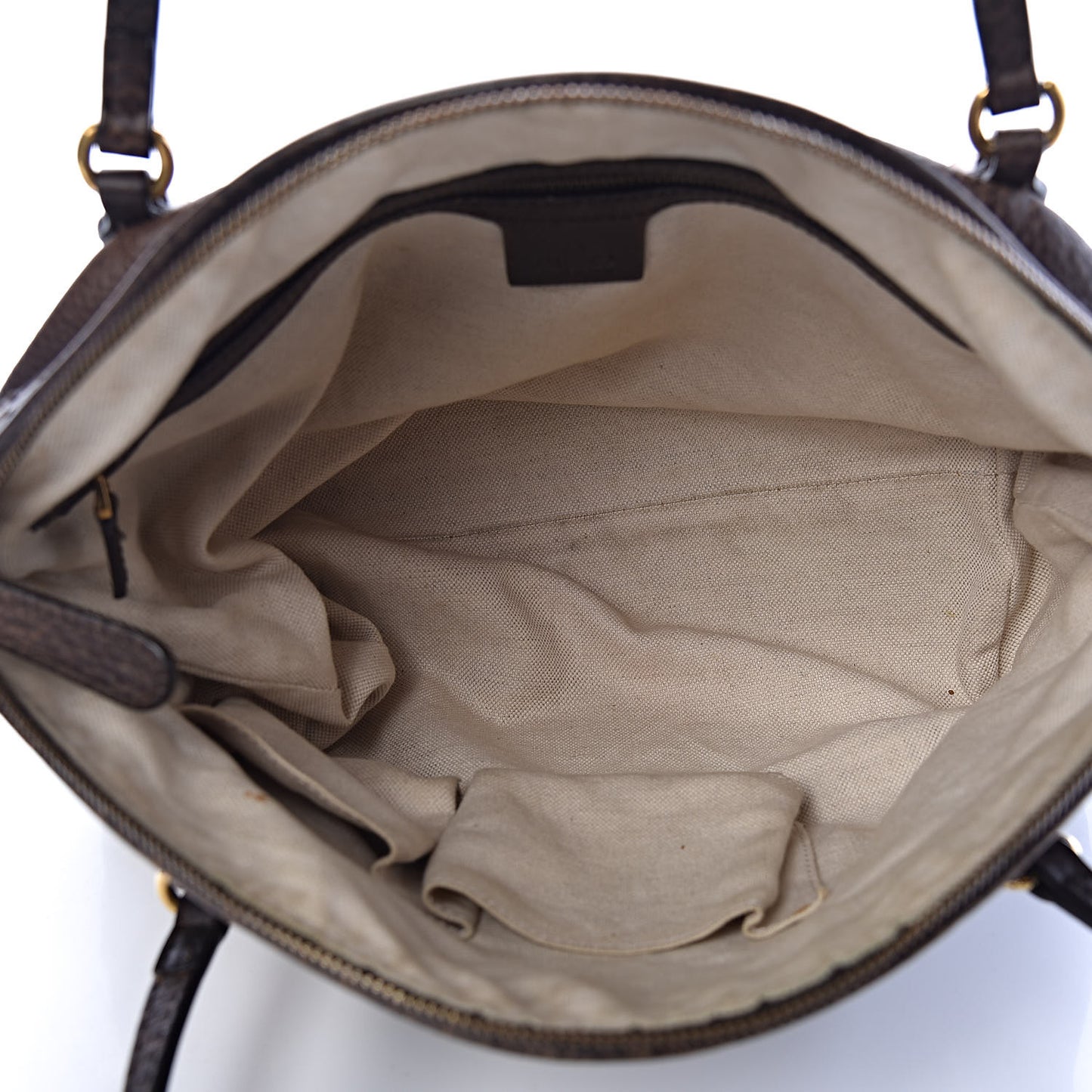 Calfskin Laidback Crafty Dome Satchel Dark Brown