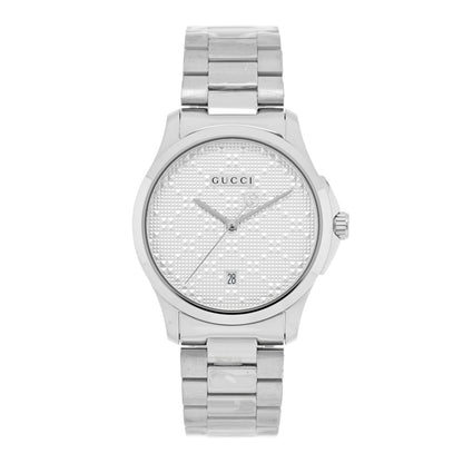 Gucci Stainless Steel 38mm G-Timeless Diamante Quartz Watch 1 of 5