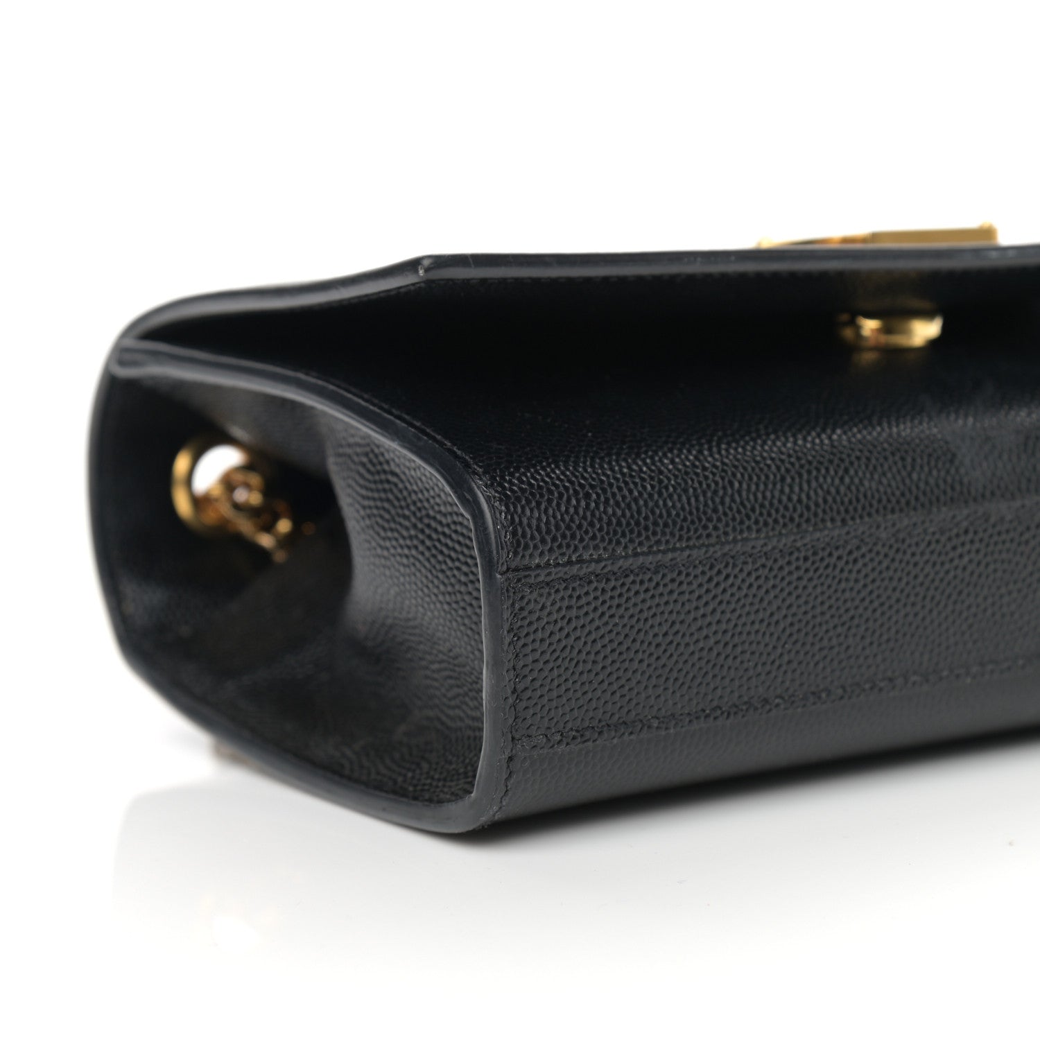 Saint Laurent Grain De Poudre Small Monogram Kate Satchel Black 10 of 12