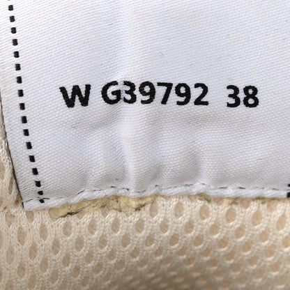 Chanel Fabric Laminated Calfskin Stretch CC Womens Sneakers 38 White Silver 9 of 11
