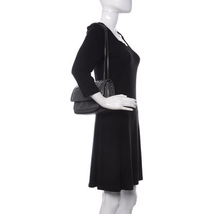 Saint Laurent Crinkled Calfskin Matelasse Monogram Baby Niki Chain Satchel Storm 2 of 11