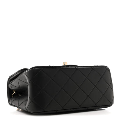 Chanel Lambskin Quilted Enamel Mini Pearl Crush Flap Black 4 of 11