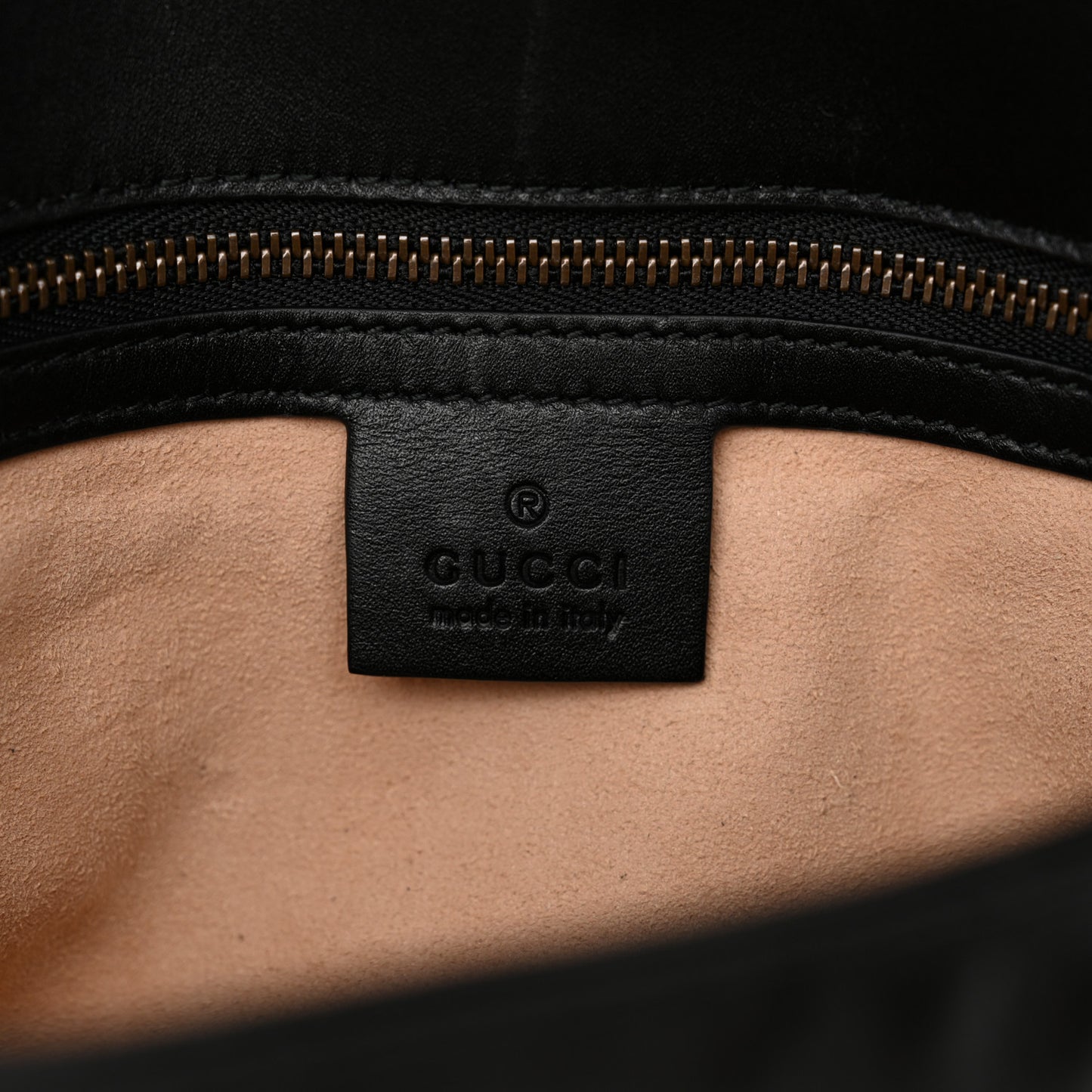 Calfskin Matelasse Studded Small Pearly GG Marmont Shoulder Bag Black