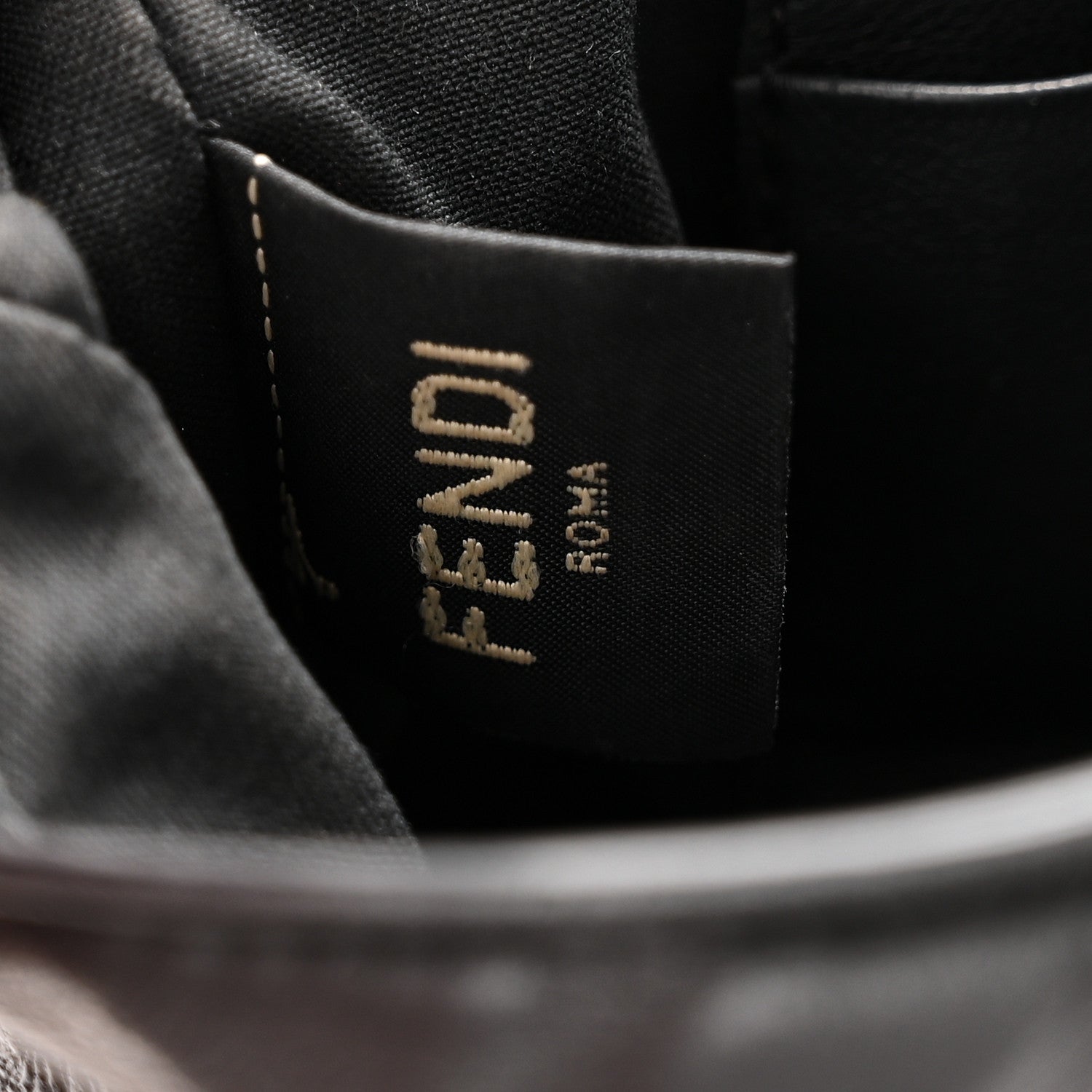 Fendi Nappa FF 1974 Embossed Mini Baguette Black 7 of 10