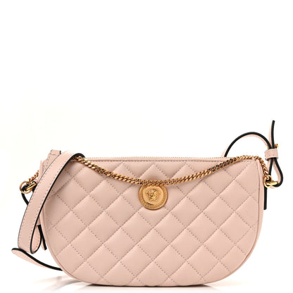 Versace Nappa Quilted Half Moon Chain Crossbody Pink 1 of 13