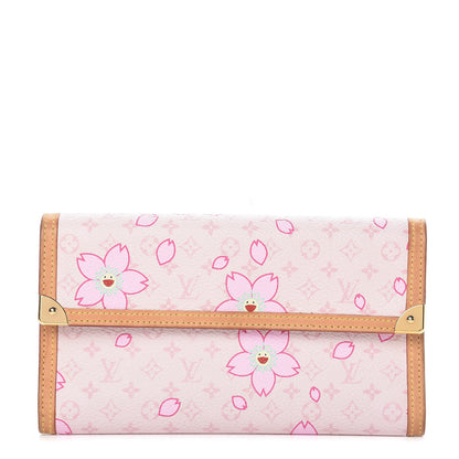 Louis Vuitton Monogram Cherry Blossom Porte Tresor International Wallet Pink 1 of 10