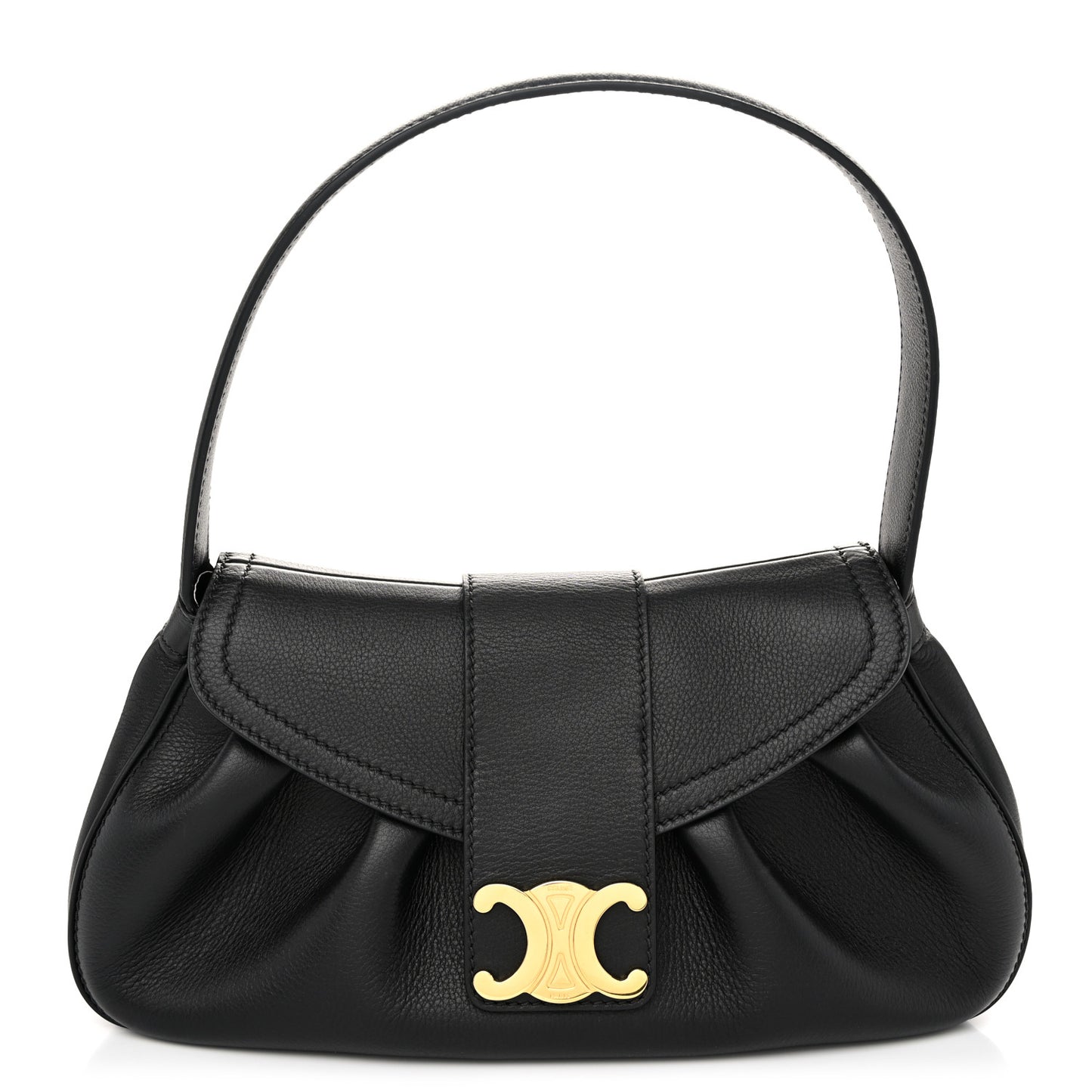 Supple Grained Calfskin Teen Polly Black