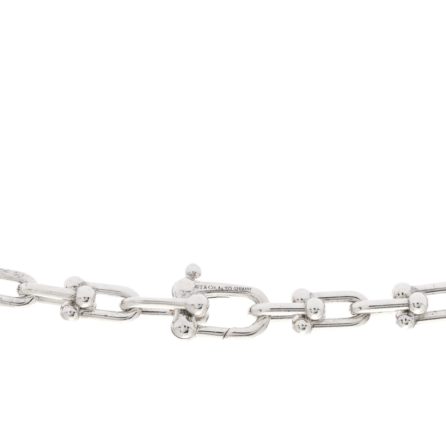 Tiffany Sterling Silver Medium HardWear Link Necklace 4 of 5
