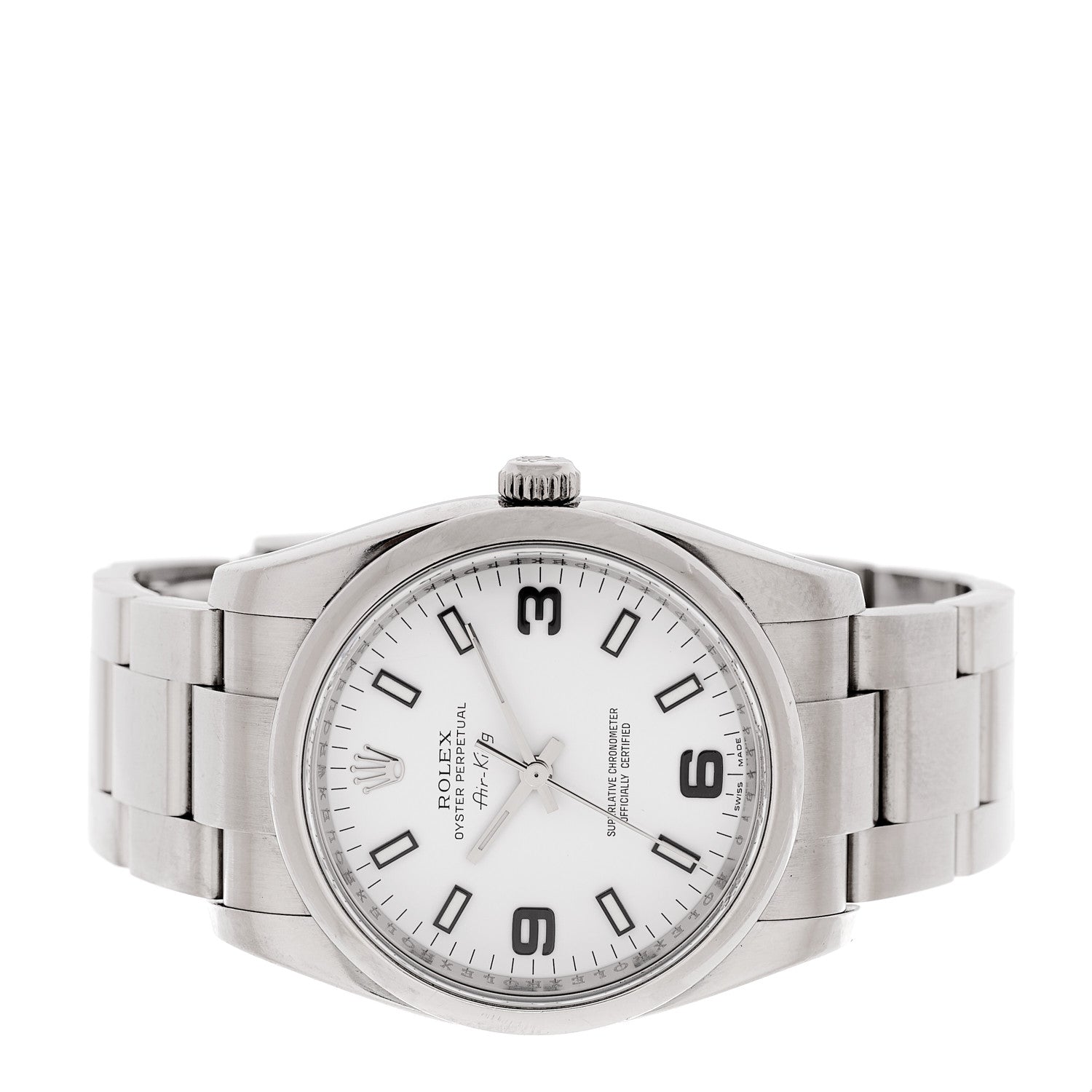 Rolex Stainless Steel 34mm Oyster Perpetual Watch White 114200 2 of 4