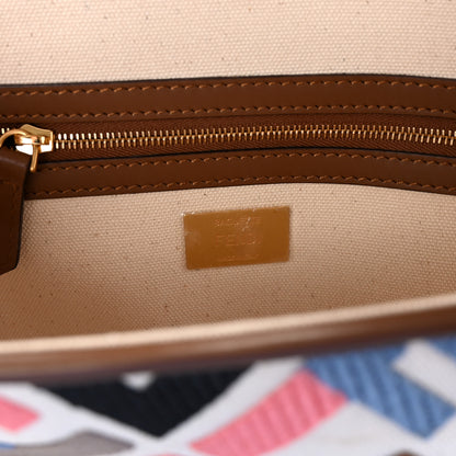 Fendi Canvas Ricamo Vitello King FF Multicolor Embroidered Baguette Grezzo Multicolor Gianduia 6 of 9