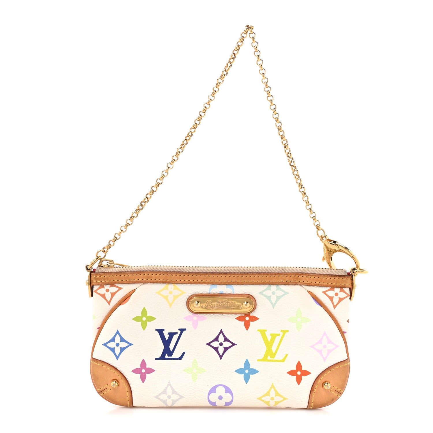 Louis Vuitton Monogram Multicolor Pochette Milla MM White 1 of 11