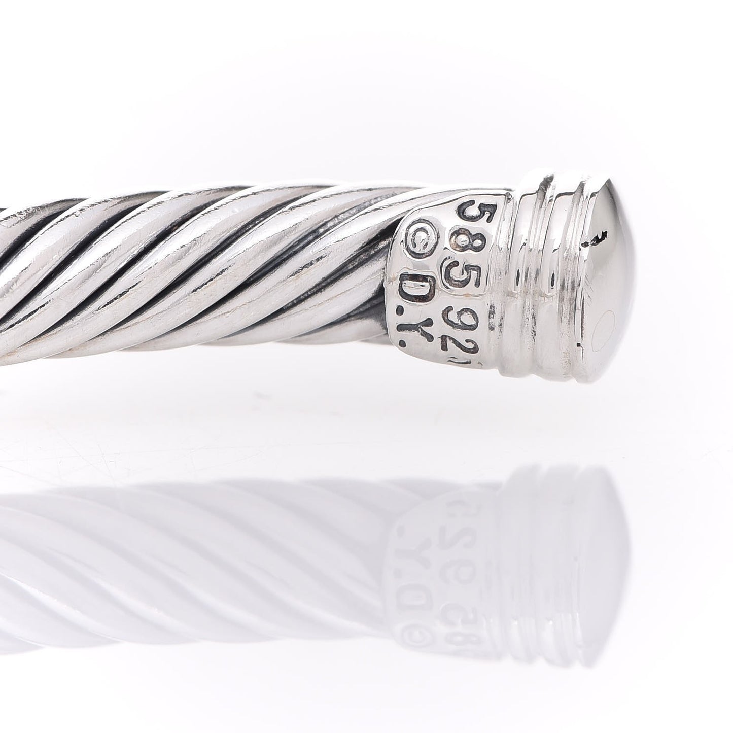 Sterling Silver 14K Yellow Gold 5mm Cable Classics Two Station Bracelet