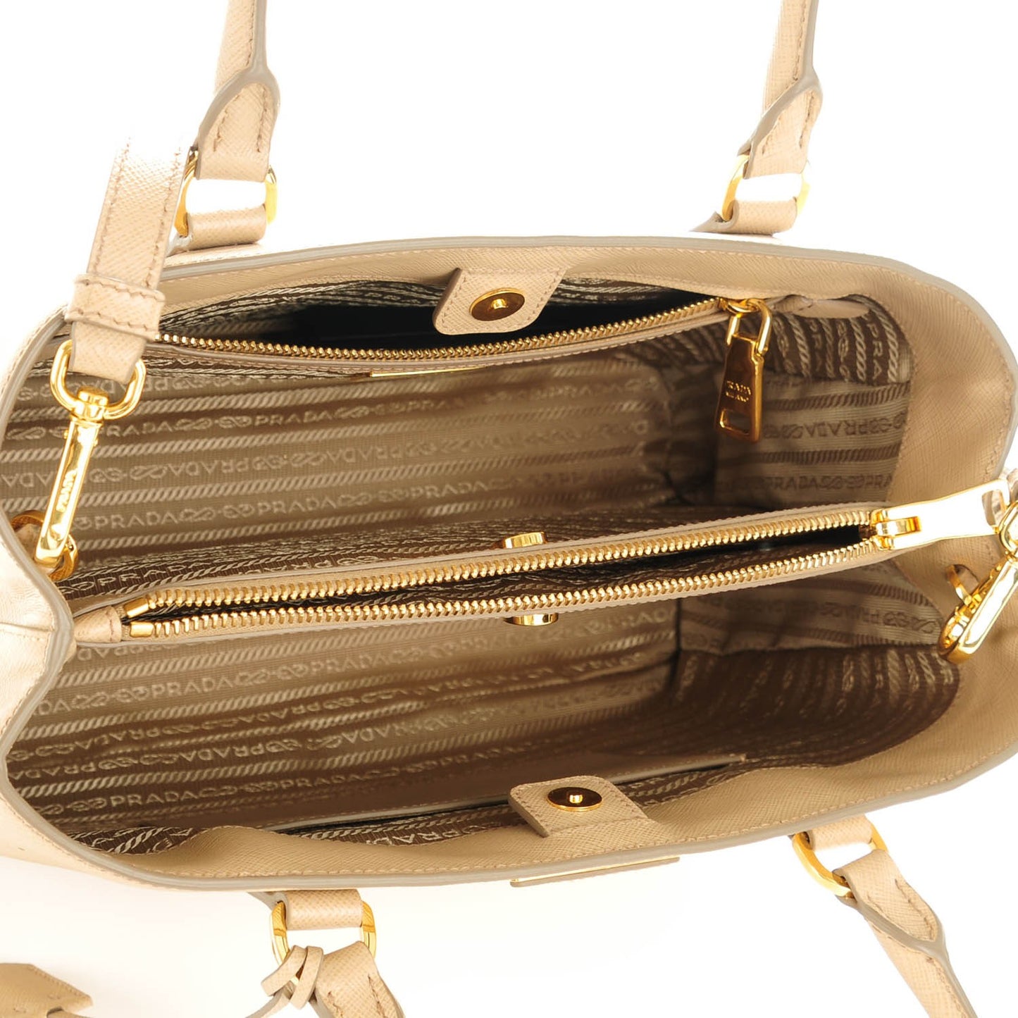 Saffiano Lux Medium Tote Sabbia