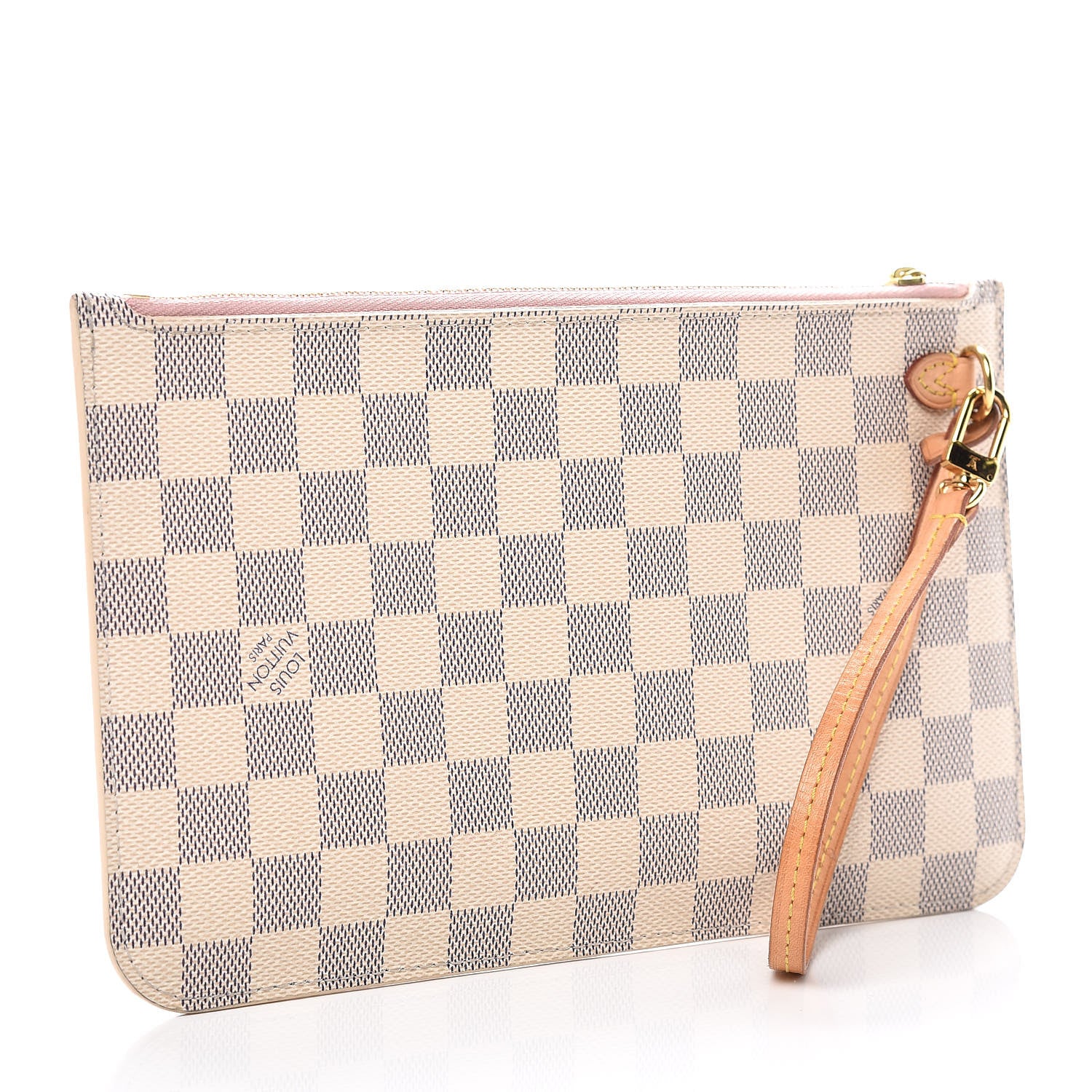 Louis Vuitton Damier Azur Neverfull MM GM Pochette Rose Ballerine 3 of 9