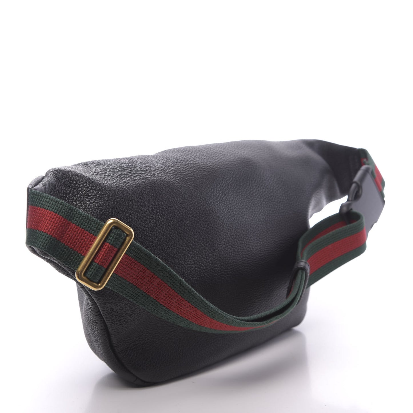 Grained Calfskin Logo Belt Bag Black