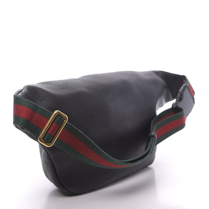 Gucci Grained Calfskin Logo Belt Bag Black 3 of 11