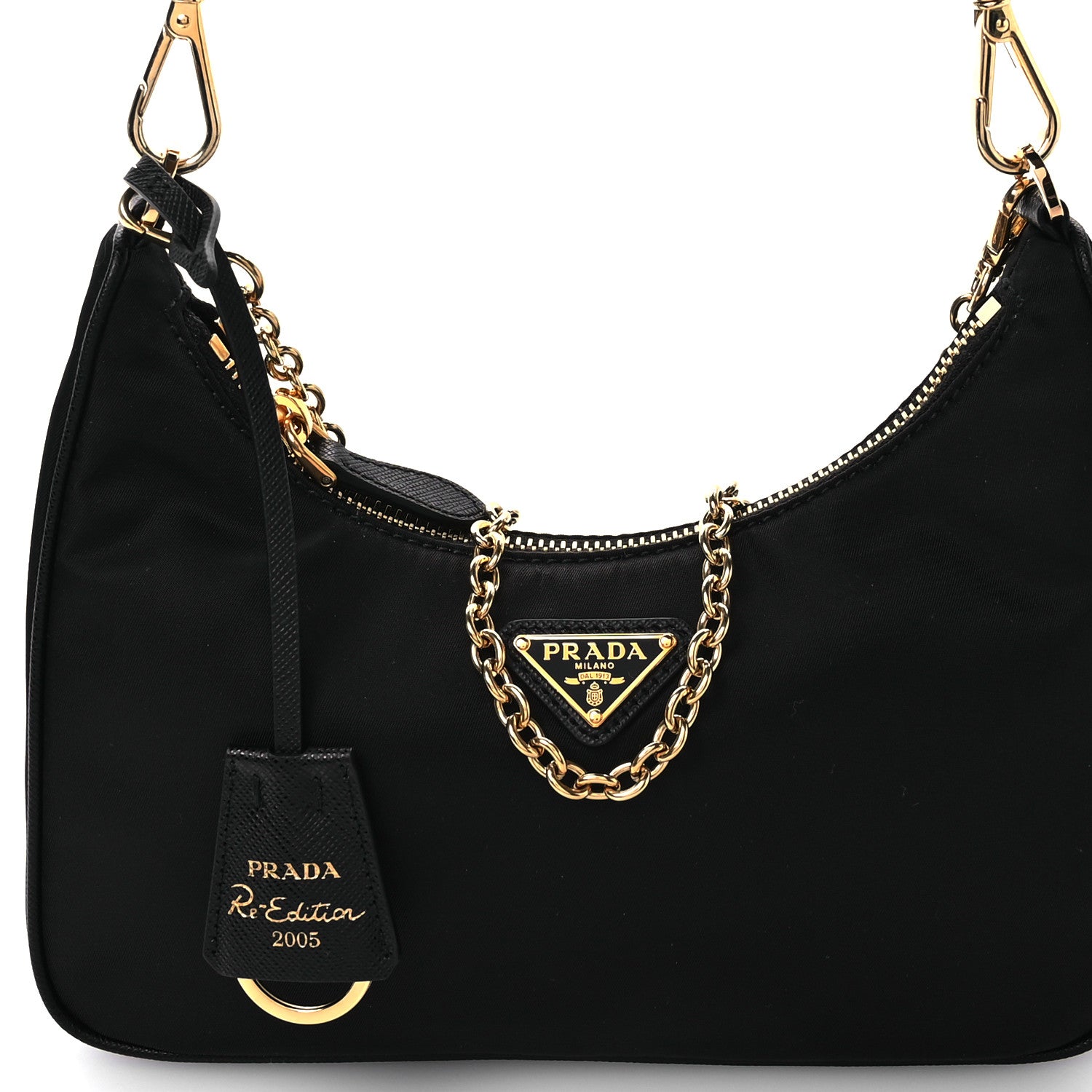 Prada Nylon Re-Edition 2005 Shoulder Bag Black 9 of 11