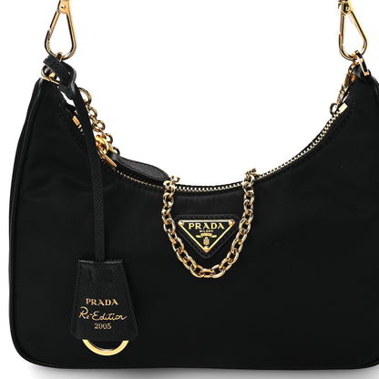 Prada Nylon Re-Edition 2005 Shoulder Bag Black 9 of 11