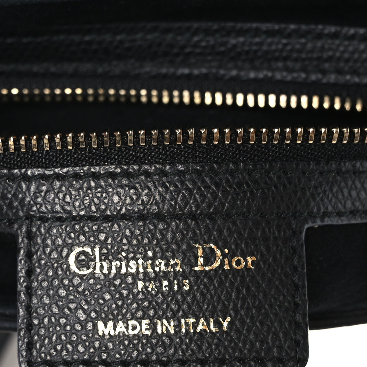 Grained Calfskin Saddle Bag Black