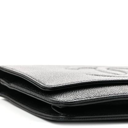 Chanel Caviar Timeless CC Wallet On Chain WOC Black 10 of 11