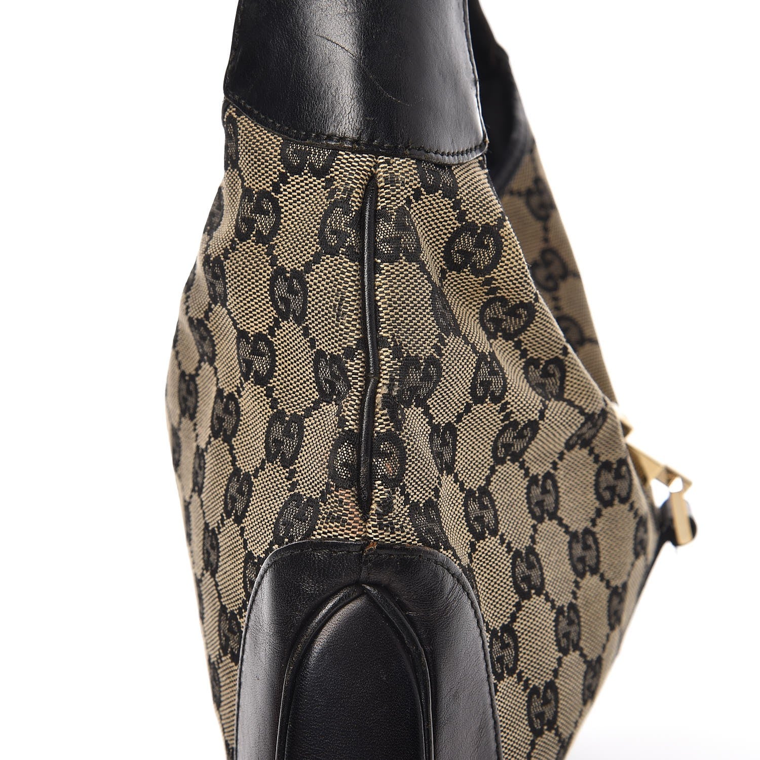 Gucci Monogram Small Jackie O Hobo Bag Black 12 of 12