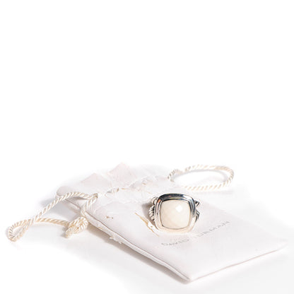 David Yurman Sterling Silver White Agate 14mm Albion Ring 54 7 5 of 5