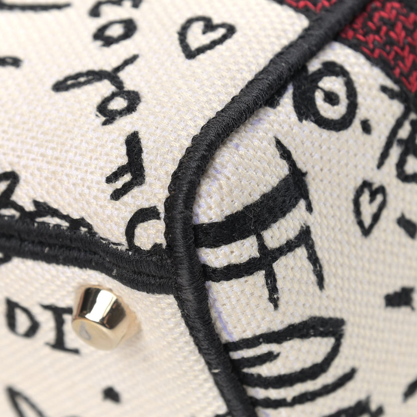 Canvas Medium DiorAmour Graffiti Lady D-Lite Latte