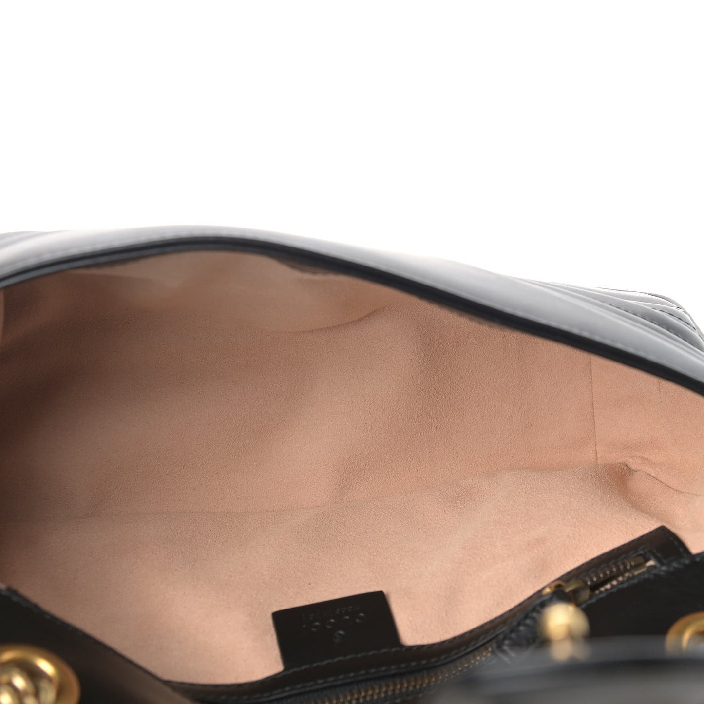 Calfskin Matelasse Small GG Marmont Shoulder Bag Black