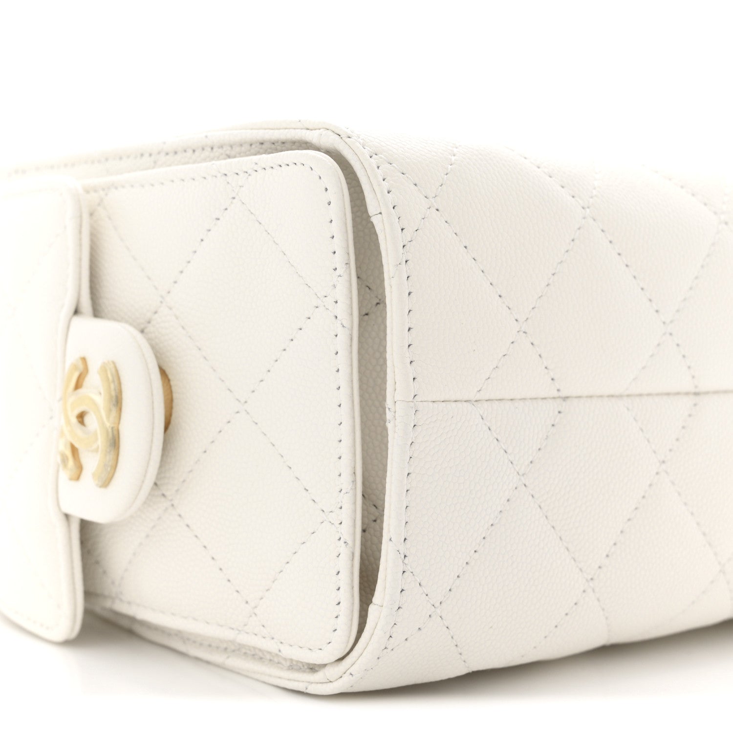 Chanel Caviar Quilted Mini Chanel 25 Handbag White 8 of 10