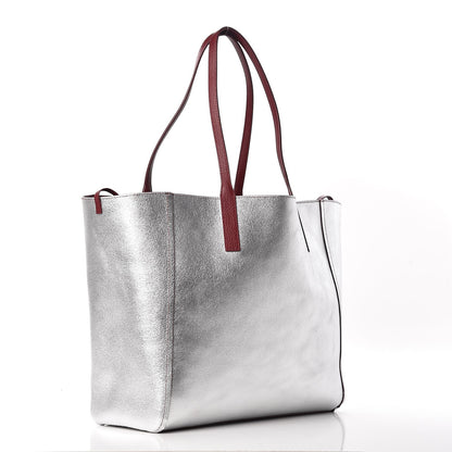 MCM Grained Calfskin Medium Reversible Wandel Tote Ruby Tan 6 of 14