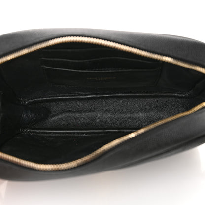Saint Laurent Grain De Poudre Matelasse Monogram Mini Lou Camera Bag Black 5 of 10