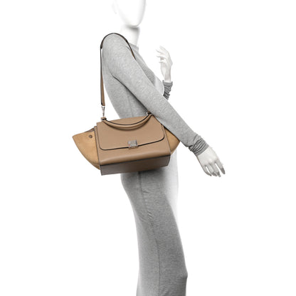 Celine Drummed Calfskin Suede Small Trapeze Dune 2 of 9
