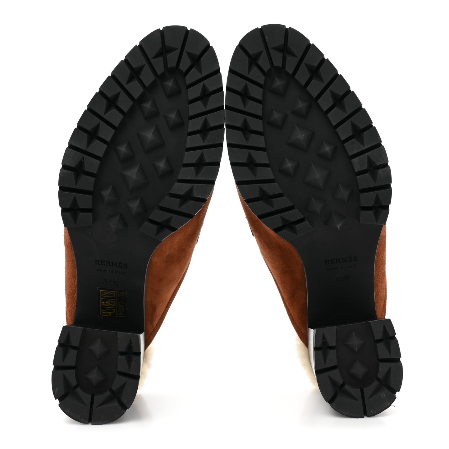 Suede Goatskin Woolskin Flore 60 Mules 39.5 Brun Amourette Ecru
