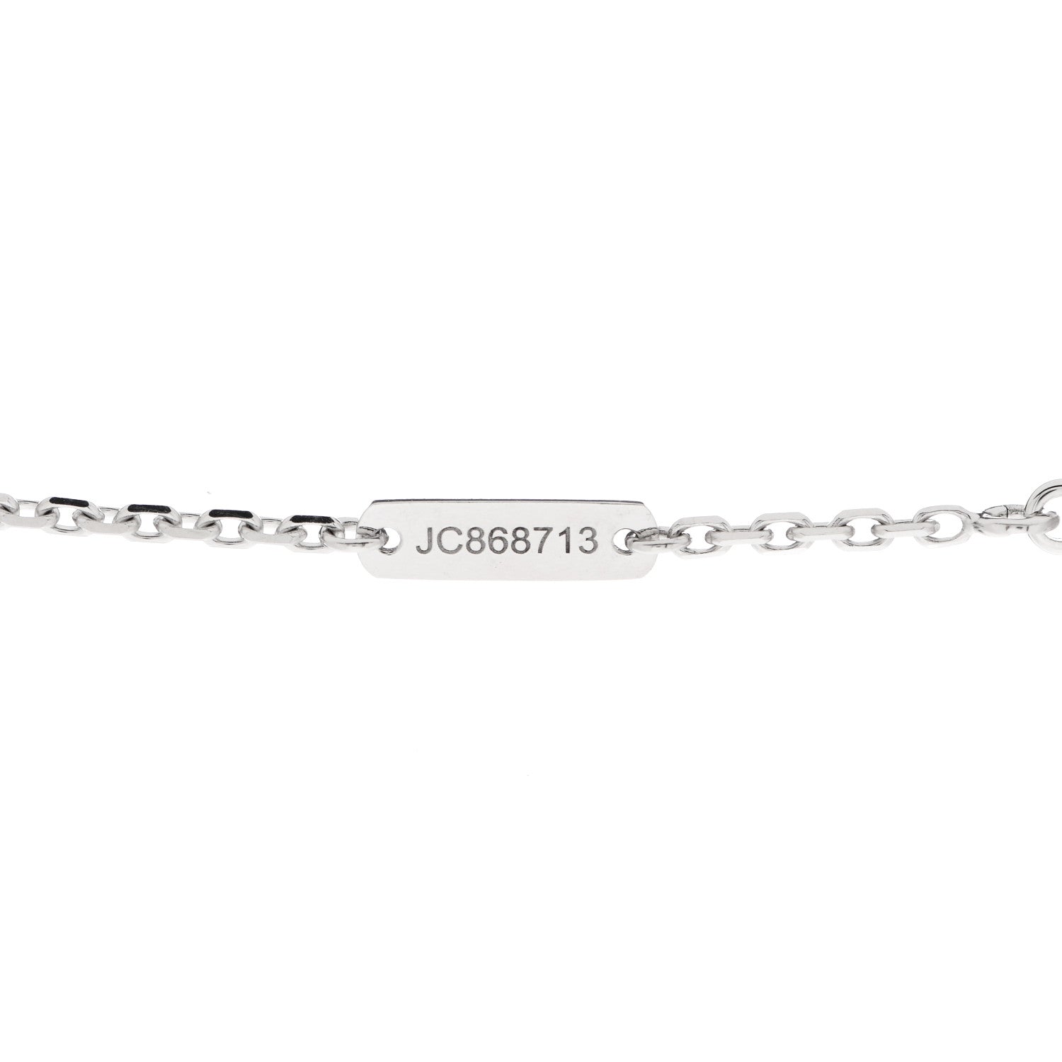 Van Cleef & Arpels 18K White Gold Diamond Small Lotus Pendant Necklace 6 of 7