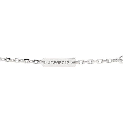 Van Cleef & Arpels 18K White Gold Diamond Small Lotus Pendant Necklace 6 of 7